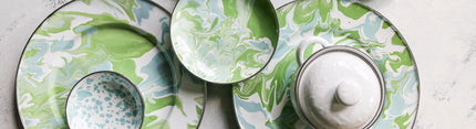 Modern Monet - Golden Rabbit Enamelware