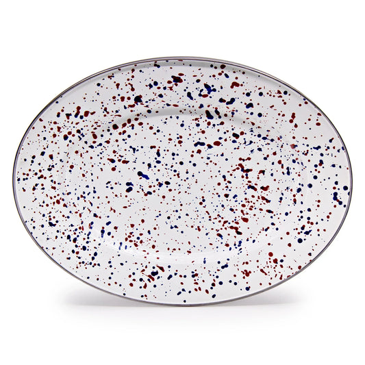 AM06 - Americana Oval Platter - Golden Rabbit Enamelware