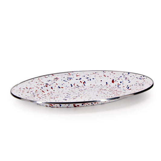 AM06 - Americana Oval Platter - Golden Rabbit Enamelware