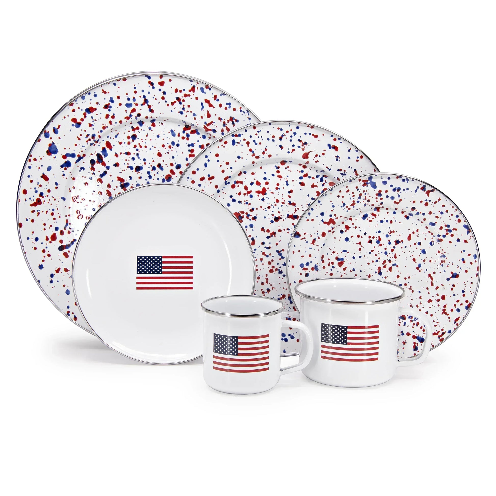 AM06 - Americana Oval Platter - Golden Rabbit Enamelware