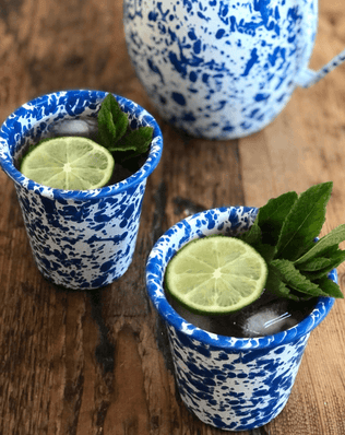 Splatter 10 oz Short Tumblers, Set of 4