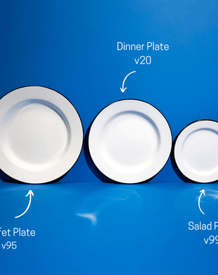 Vintage Buffet Plates, Set of 4
