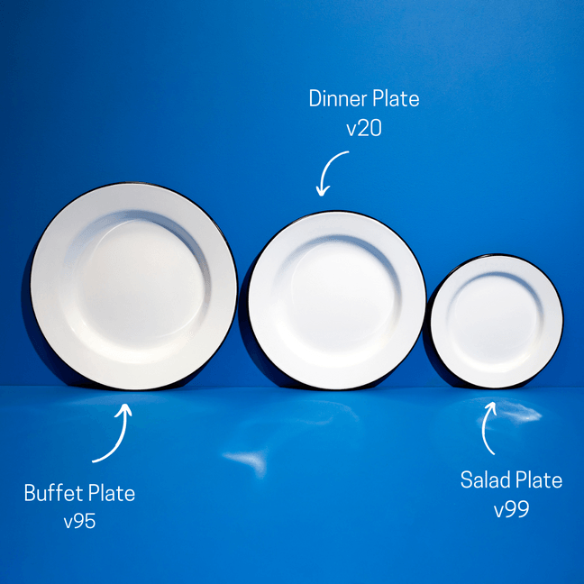 Vintage Buffet Plates, Set of 4