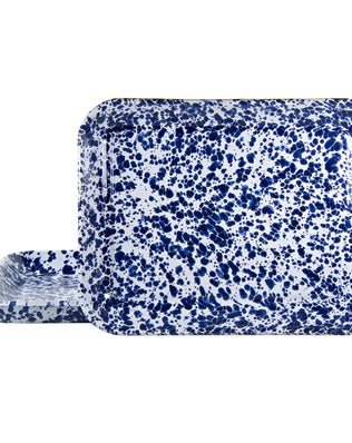 CB58S2 - Set of 2 Cobalt Swirl Quarter Sheets - Golden Rabbit Enamelware