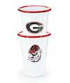 U of Georgia Enamelware 14oz Tumblers, Set of 2