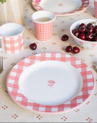 Max Humphrey x CCH Gingham Dinner Plates, Set of 4