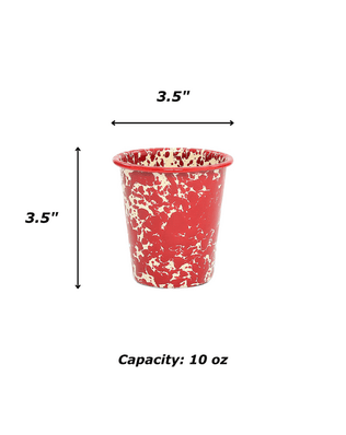 Splatter 10 oz Short Tumblers, Set of 4