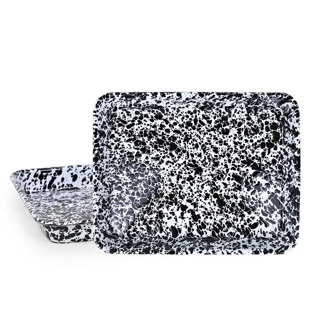 Splatter Small Rectangle Trays (Set of 2)
