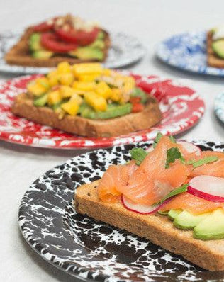 Splatter Flat Salad Plates, Set of 4