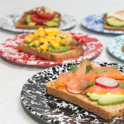 Splatter Flat Salad Plates, Set of 4