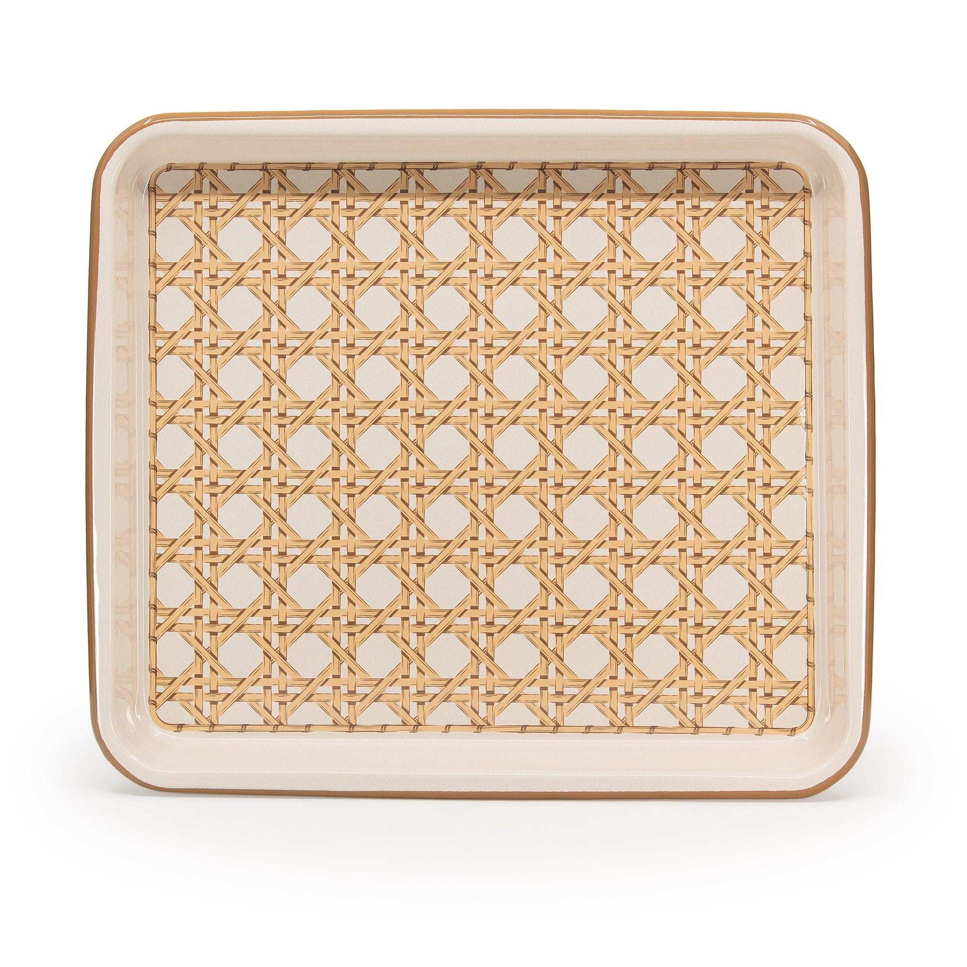 Domino x CCH Wicker Medium Rectangle Tray