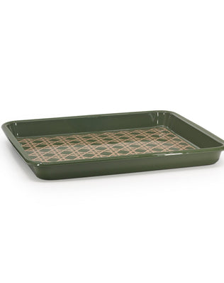 Domino x CCH Wicker Medium Rectangle Tray