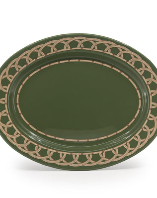 Domino x CCH Wicker Small 14 inch Oval Tray