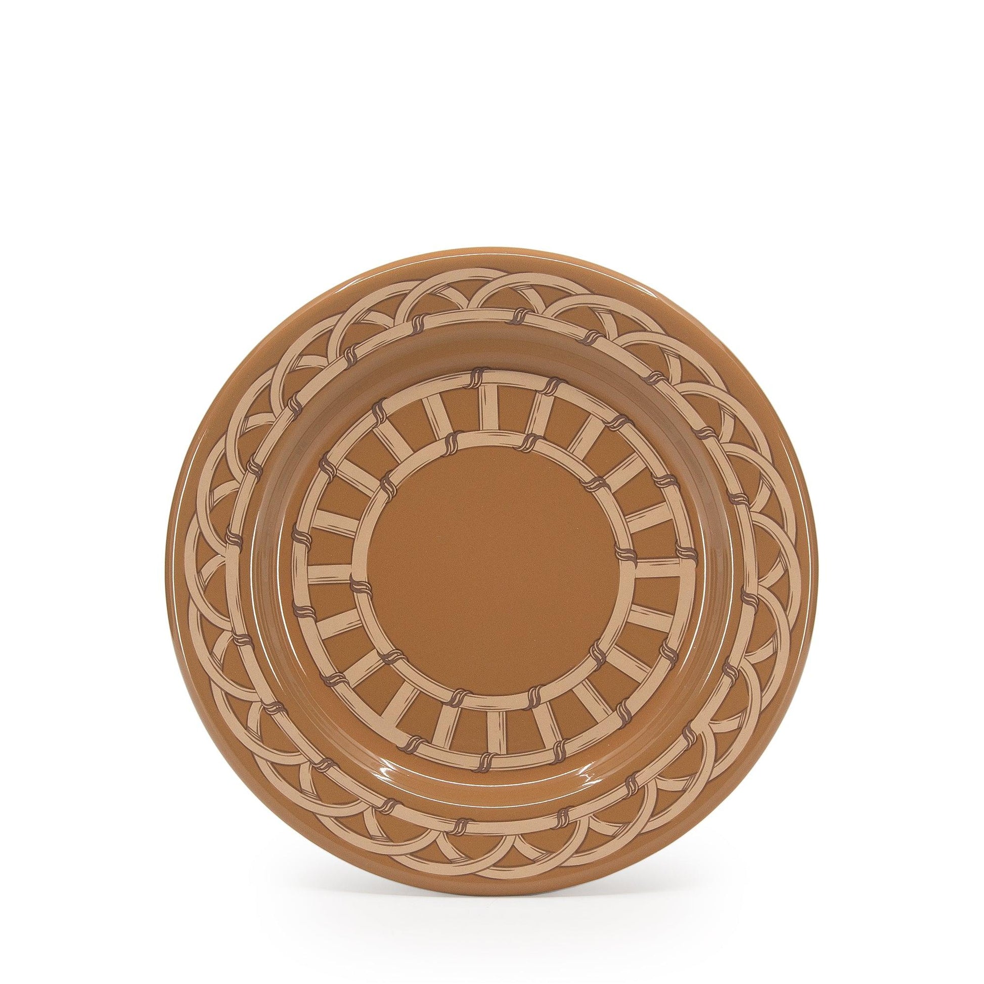 Domino x CCH Wicker Flat Salad Plates, Set of 4