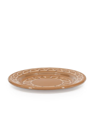 Domino x CCH Wicker Flat Salad Plates, Set of 4