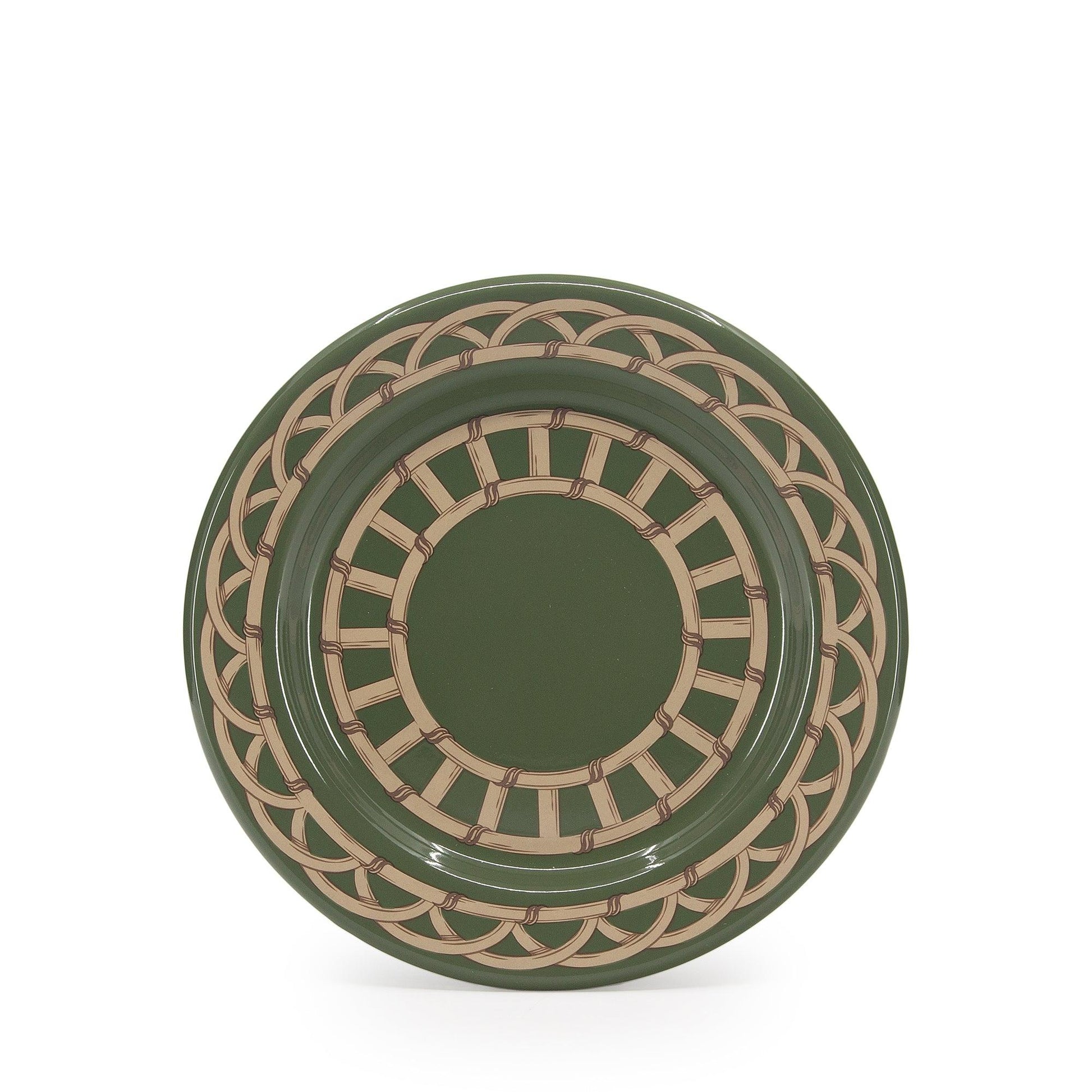 Domino x CCH Wicker Flat Salad Plates, Set of 4