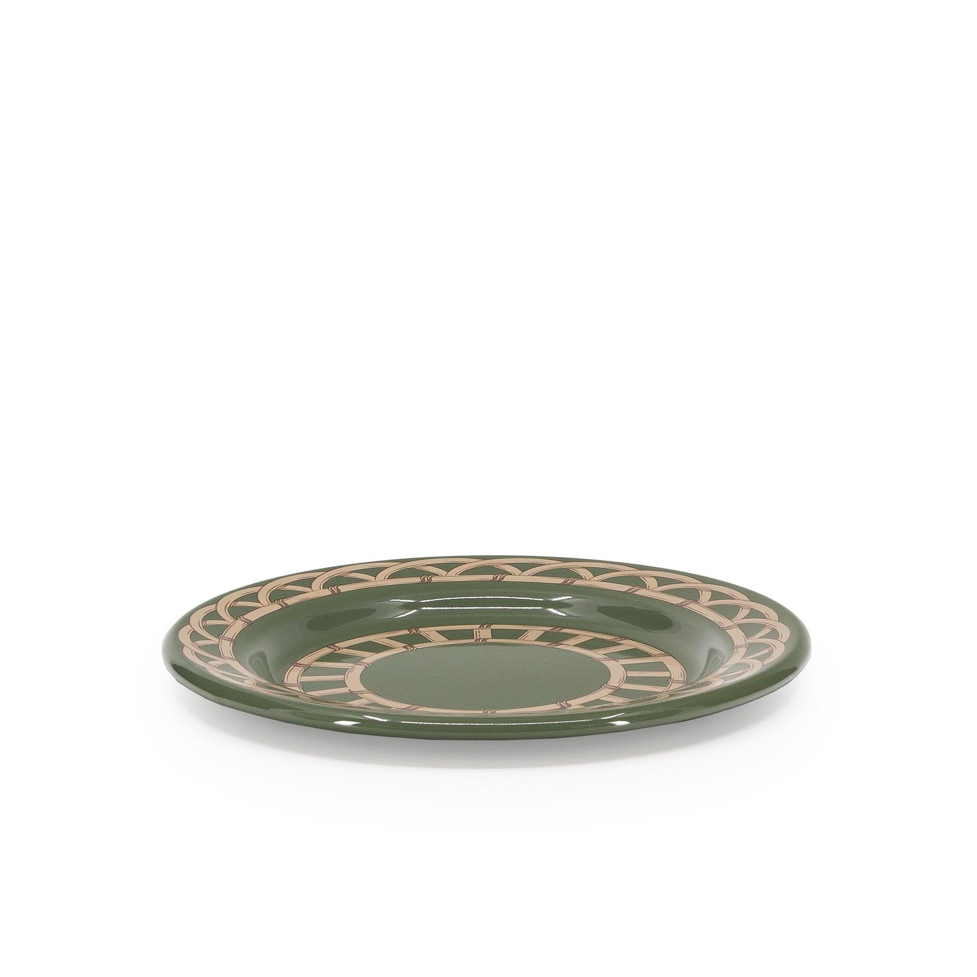 Domino x CCH Wicker Flat Salad Plates, Set of 4