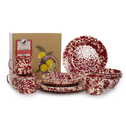 Splatter 16 Piece Dinnerware Set