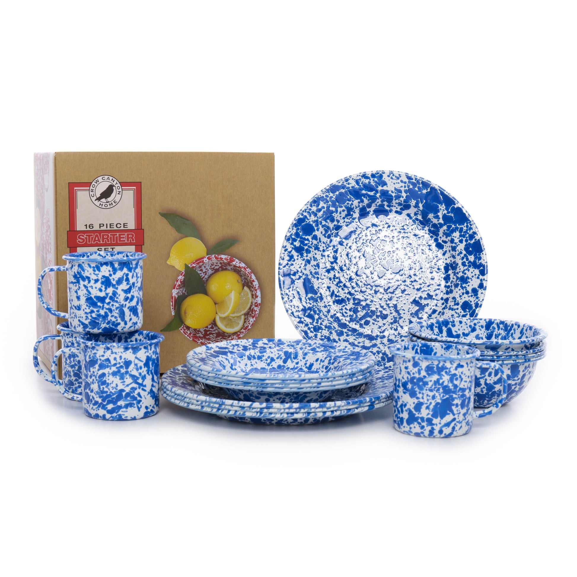 Splatter 16 Piece Dinnerware Set