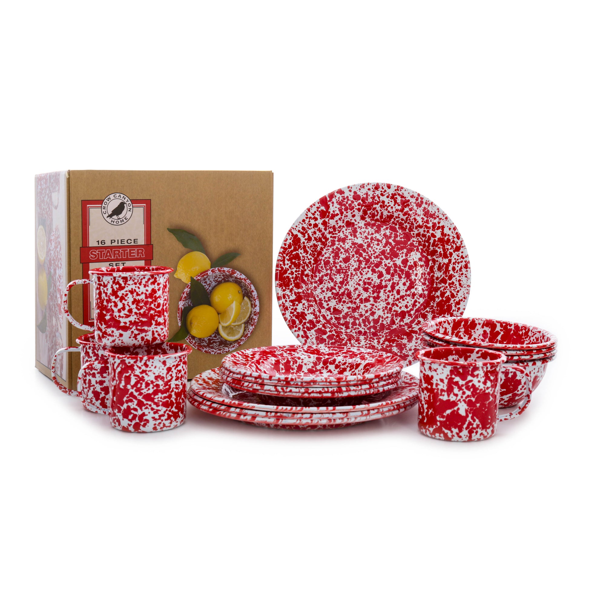 Splatter 16 Piece Dinnerware Set