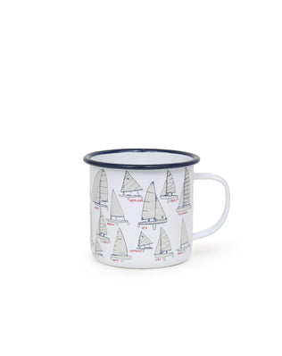 Fishs Eddy x CCH 16 oz Large Mug, Sailboats