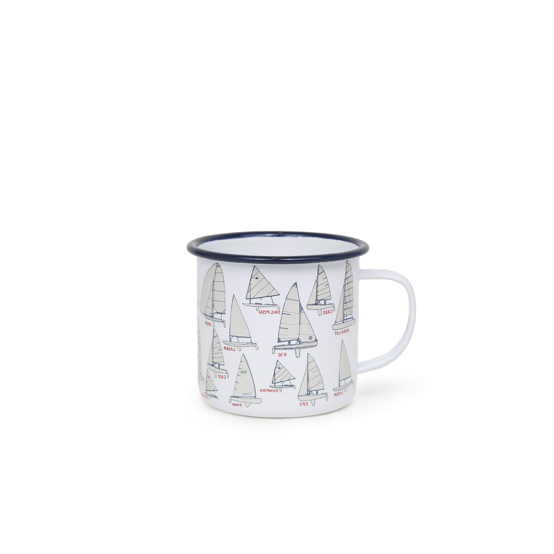 Fishs Eddy x CCH 16 oz Large Mug, Sailboats