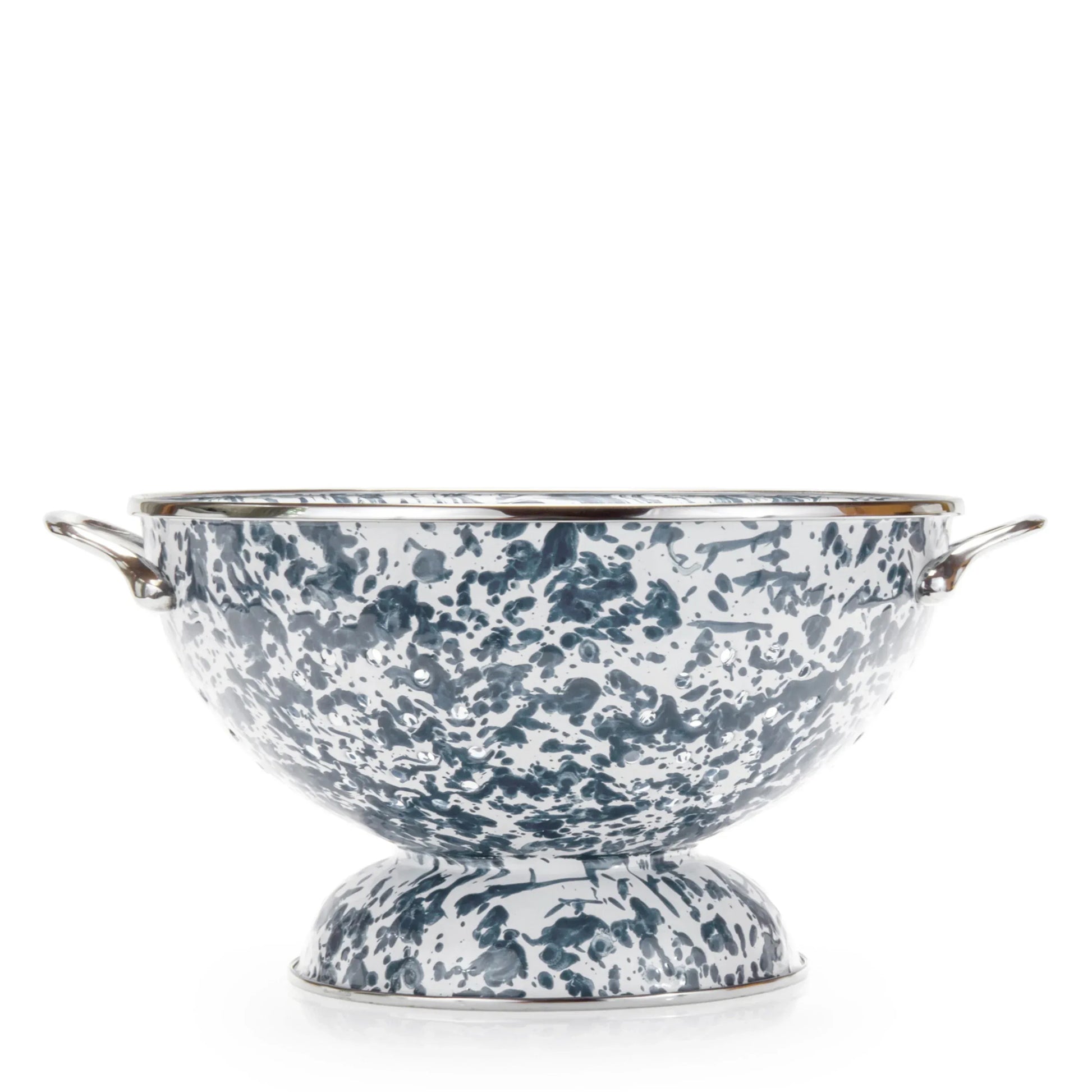 GYCOLS - Grey Swirl Set Of Colanders - Golden Rabbit Enamelware