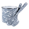 Grey Swirl Utensil Holder Spoon Set