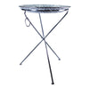 Grey Swirl Tray with Steel Table Base