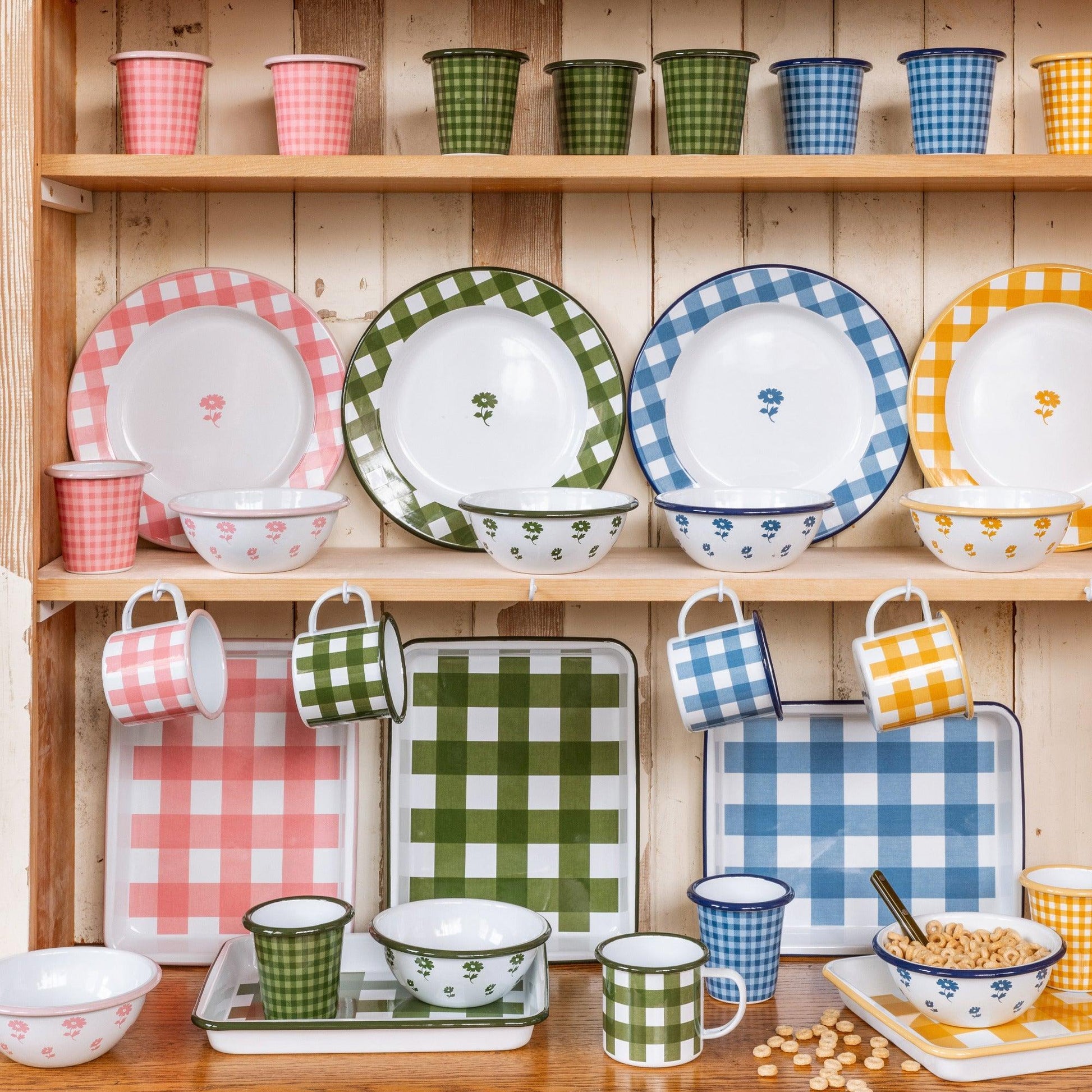 Max Humphrey x CCH Gingham 12 oz Mugs, Set of 4