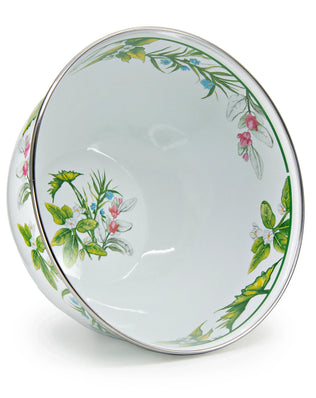 HB89 - Herbs Large Salad Bowl - Golden Rabbit Enamelware