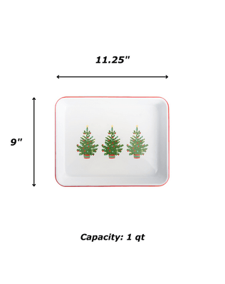 Helmsie x CCH Small Rectangular Tray, Christmas Trees