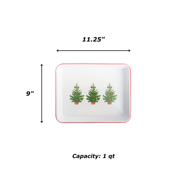 Helmsie x CCH Small Rectangular Tray, Christmas Trees