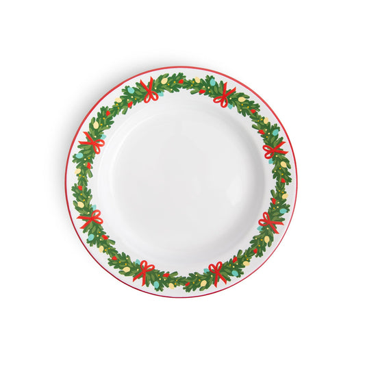 Helmsie x CCH Dinner Plates, Set of 4, Christmas Garland