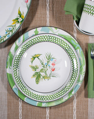 HB69S4 - Herbs Sandwich Plates - Set of 4 - Golden Rabbit Enamelware