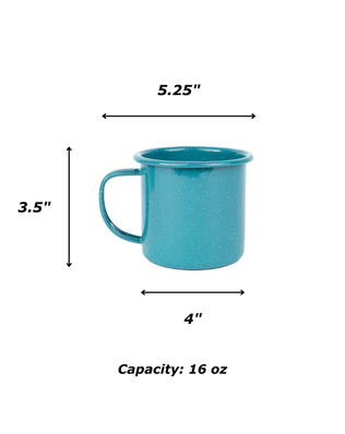 Stinson Speckle 16 oz Mugs, Set of 4