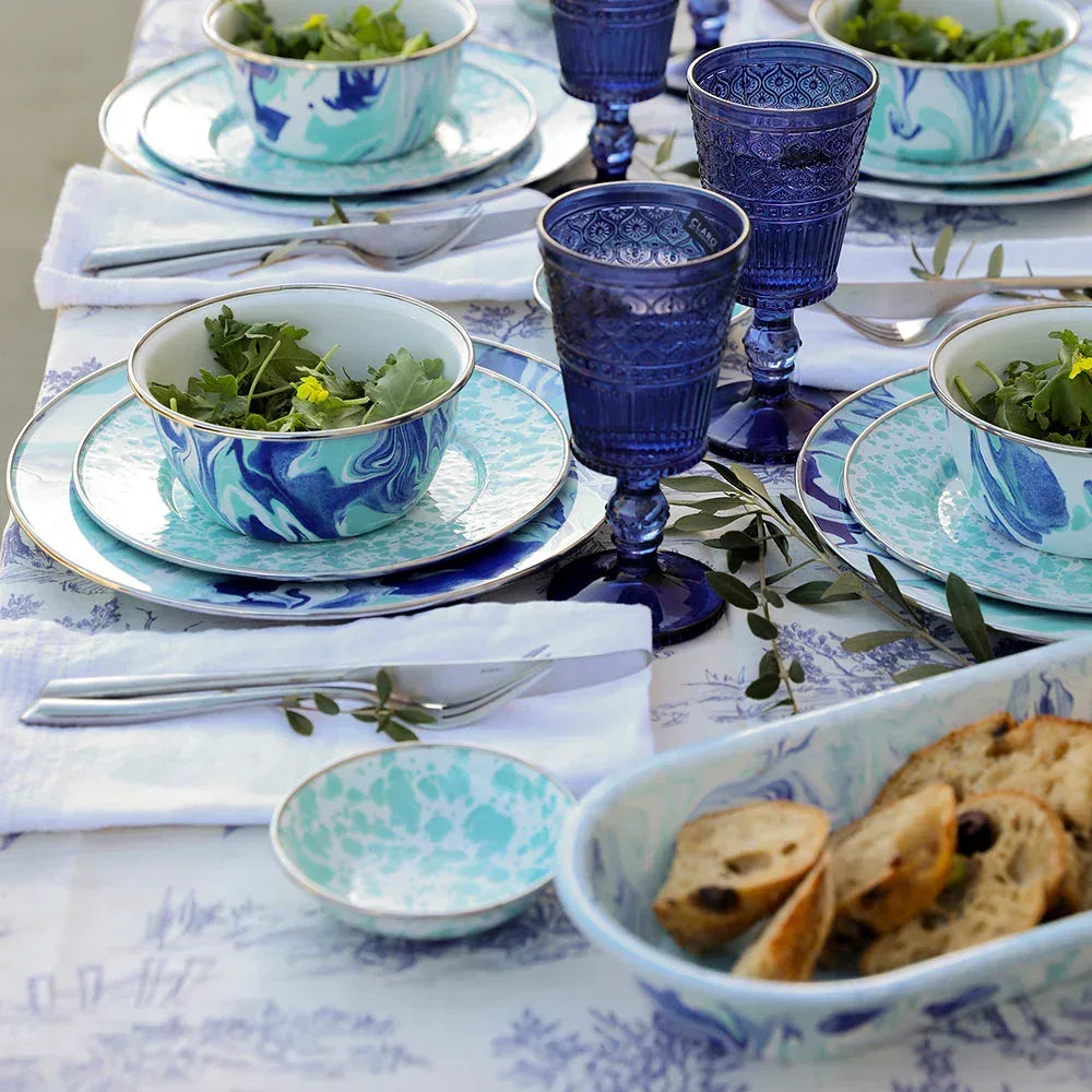 LG10 - Lagoon Oval Basket - Golden Rabbit Enamelware