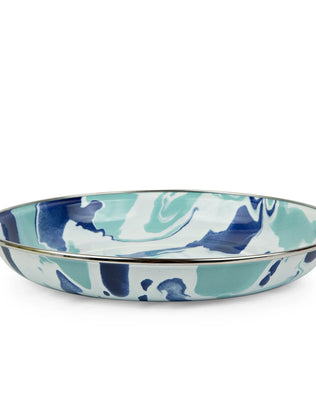 LG04S4 - Lagoon Pasta Plates - Set of 4 - Golden Rabbit Enamelware