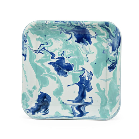 LG09S2 - Lagoon Square Trays - Set of 2 - Golden Rabbit Enamelware