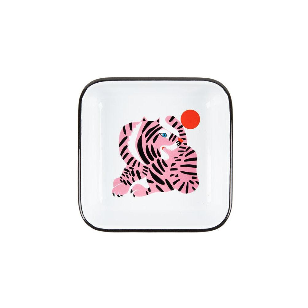 Lisa Congdon x CCH Small Square Tray, Pink Tiger