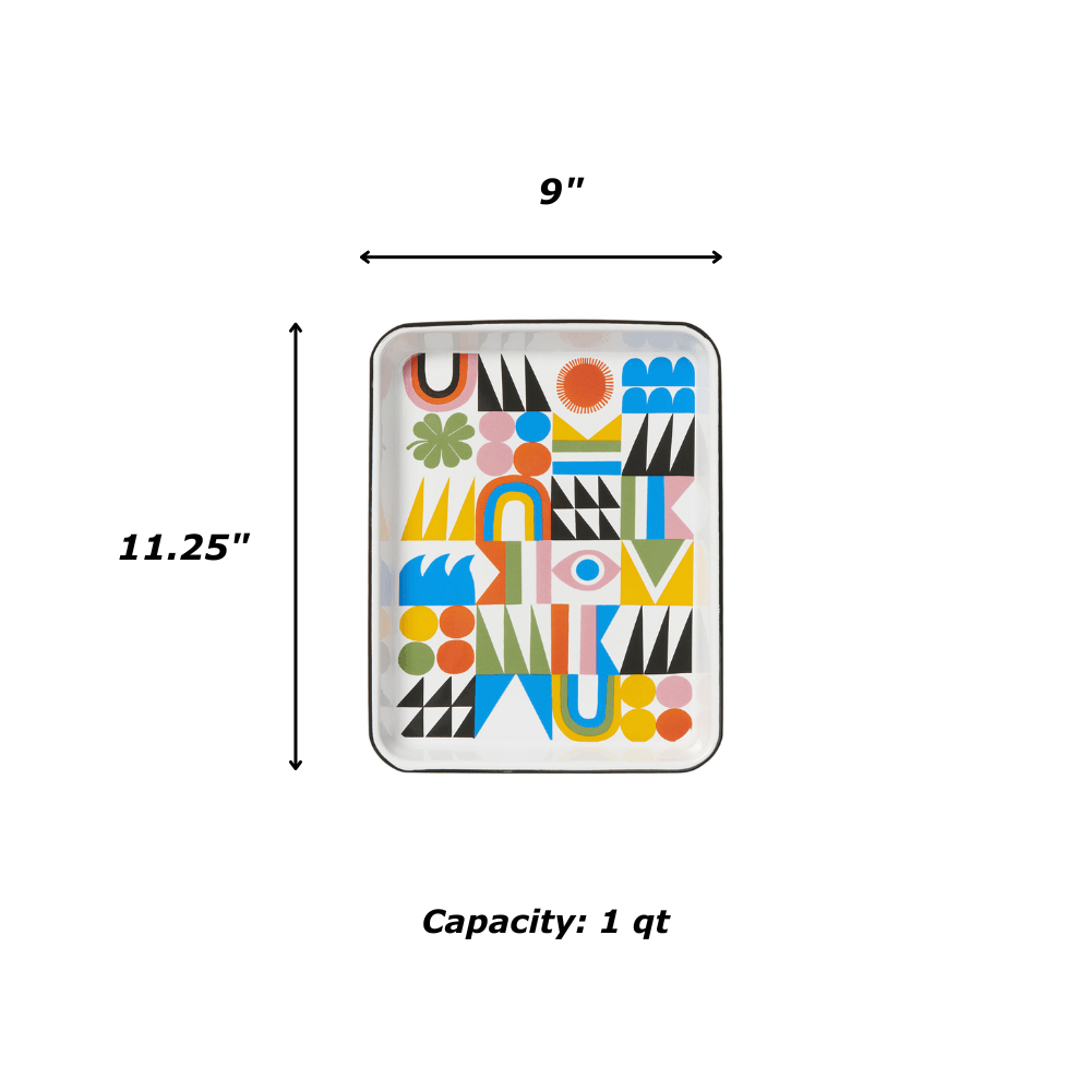 Lisa Congdon x CCH Small Rectangle Tray, Bright Side