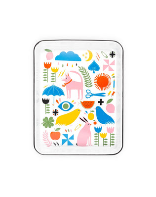 Lisa Congdon x CCH Small Rectangle Tray, Pink Dog