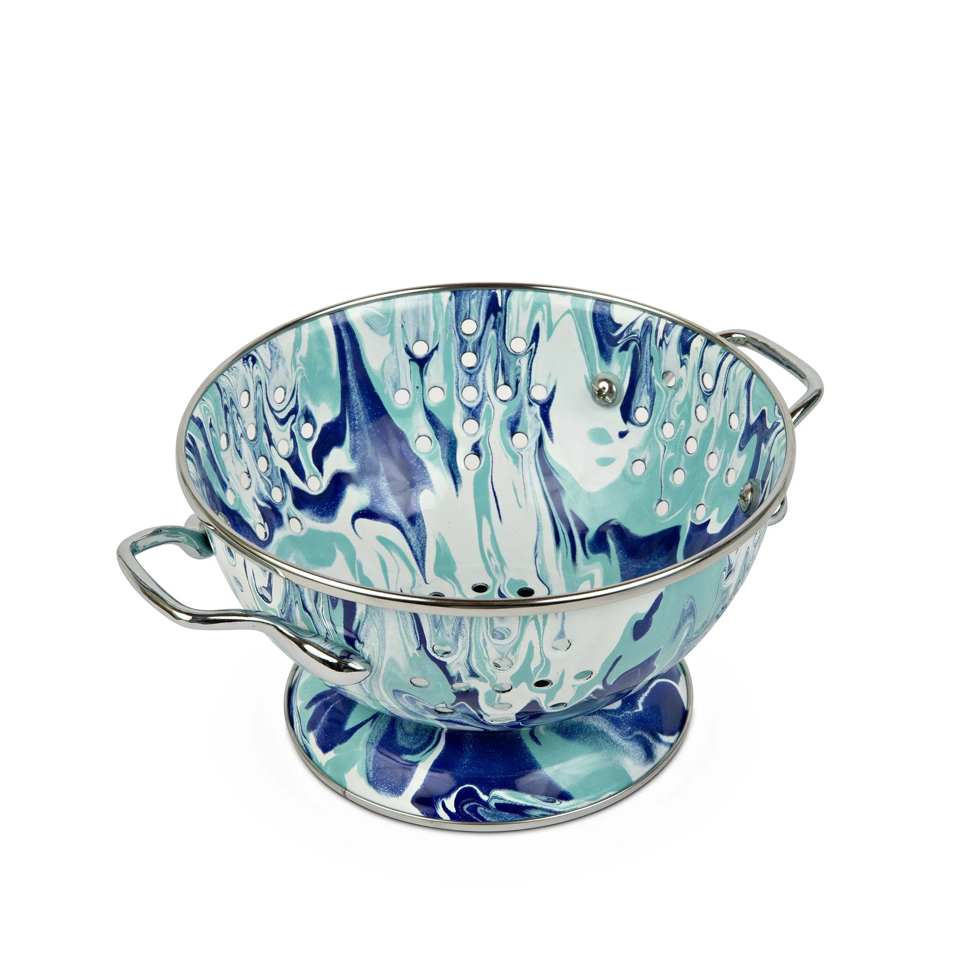LGCOLS - Lagoon Set of Colanders - Golden Rabbit Enamelware