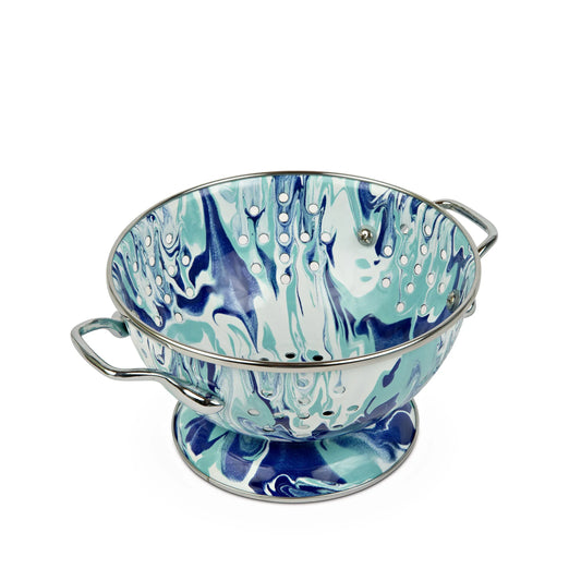 LGCOLS - Lagoon Set of Colanders - Golden Rabbit Enamelware