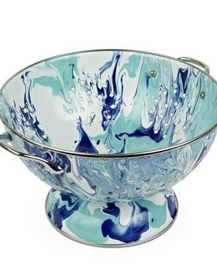 LGCOLS - Lagoon Set of Colanders - Golden Rabbit Enamelware