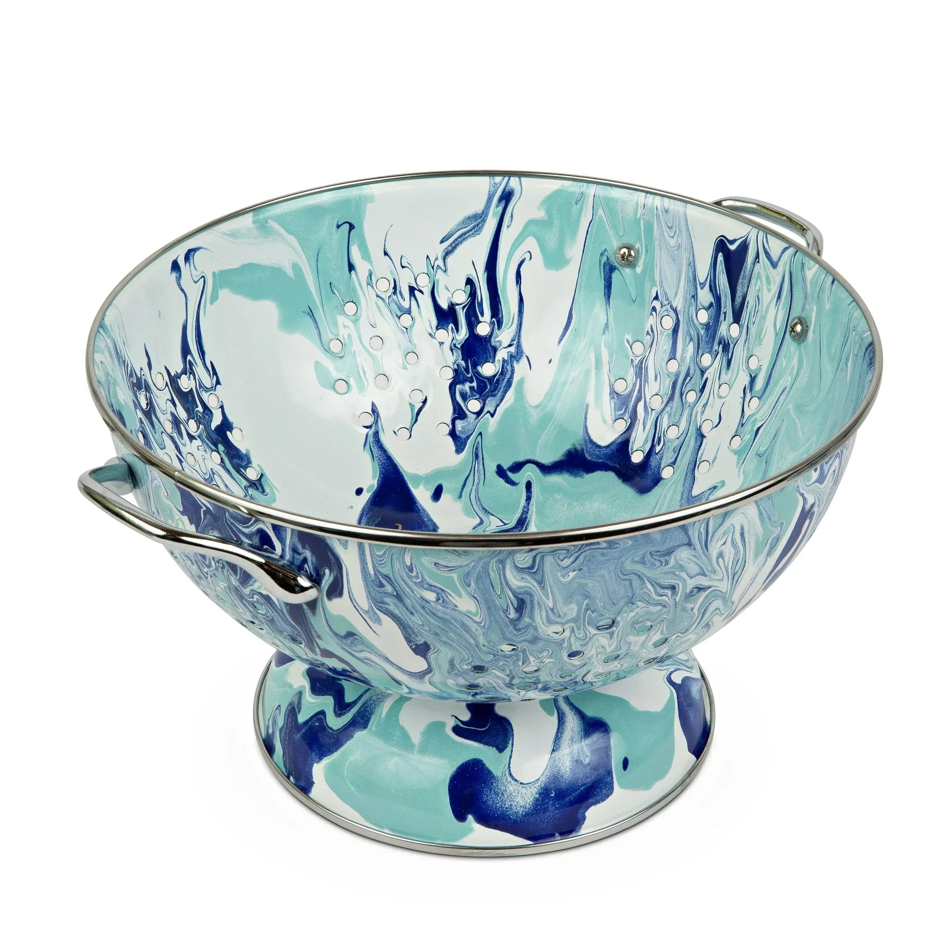 LGCOLS - Lagoon Set of Colanders - Golden Rabbit Enamelware