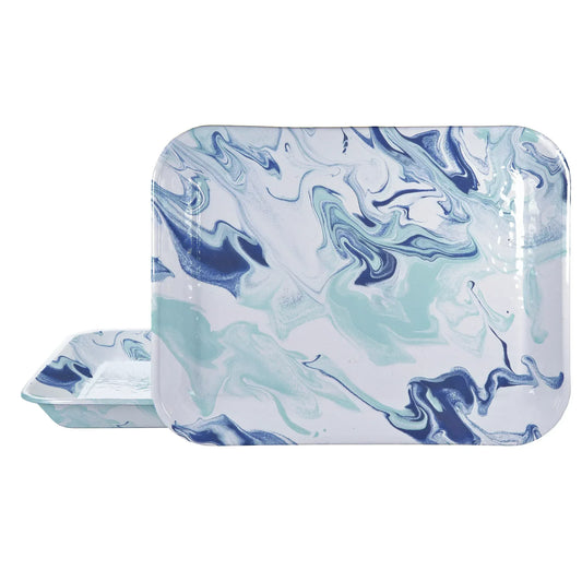 LG58S2 - Set of 2 Lagoon Quarter Sheets - Golden Rabbit Enamelware