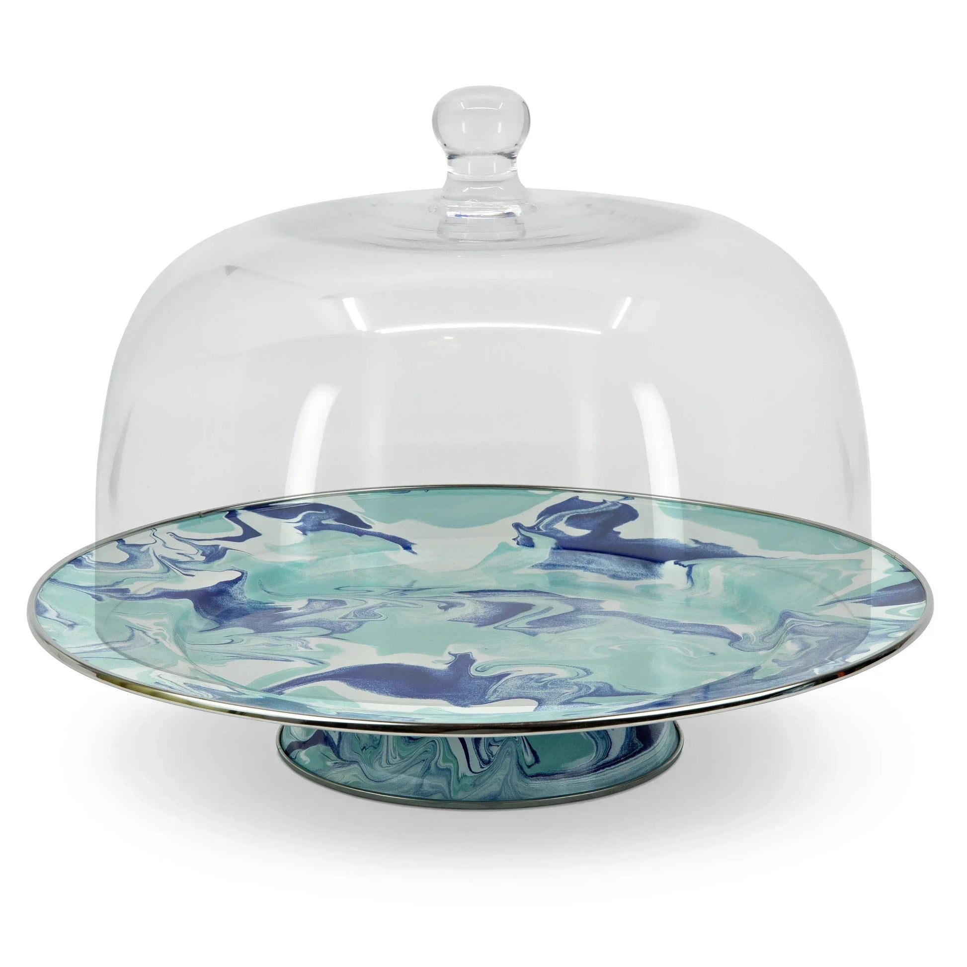 LG76 - Lagoon Cake Plate - Golden Rabbit Enamelware