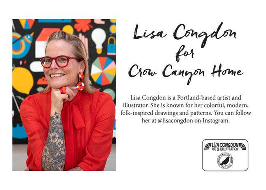Lisa Congdon x CCH Small Square Tray, Pink Tiger
