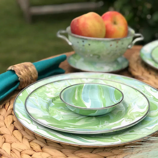 MM10 - Modern Monet Oval Basket - Golden Rabbit Enamelware